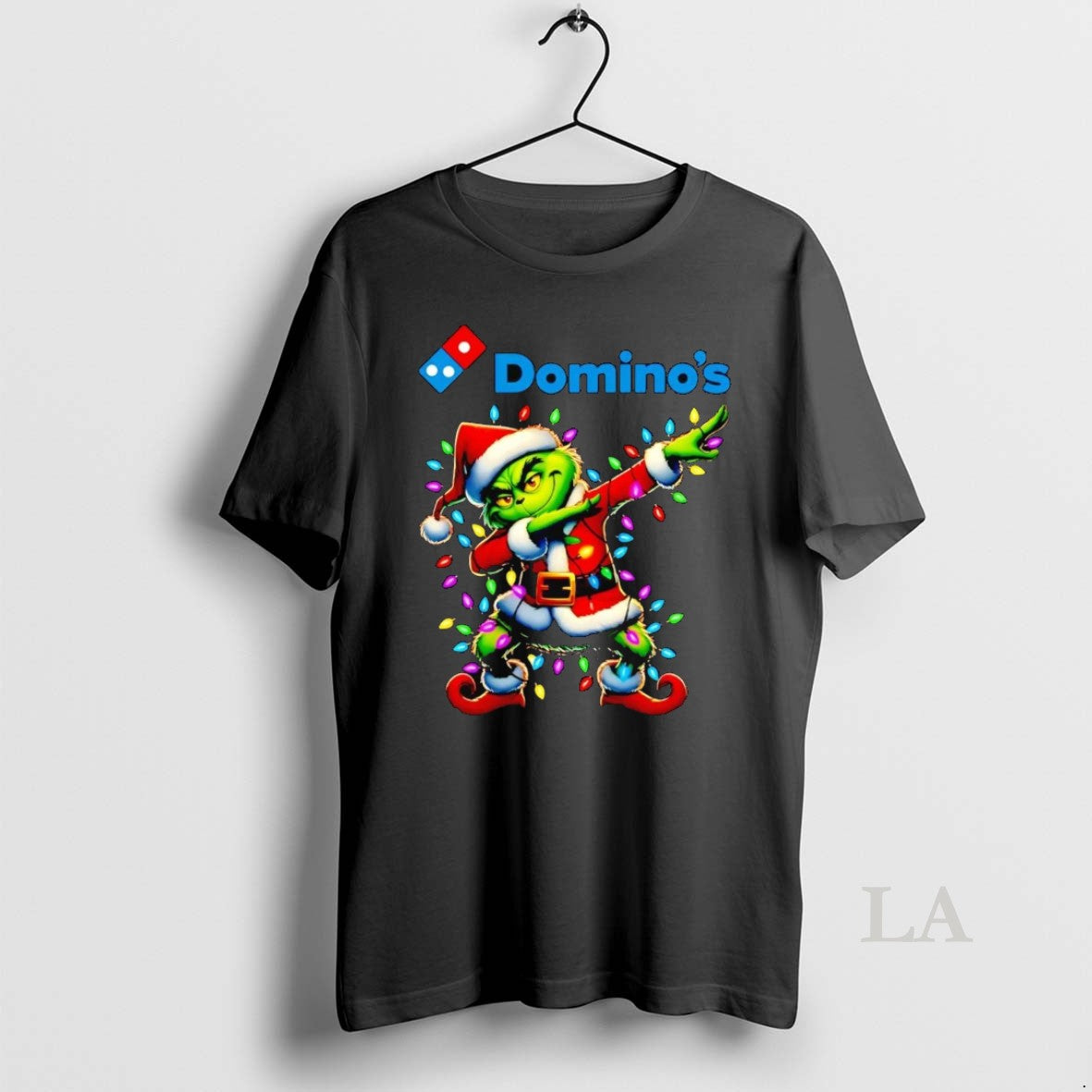 Original Santa Grinch Dabbing Dominos Christmas Light Shirt Hoodie Sweatshirt | PurePodTees.com