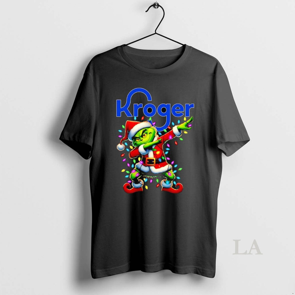 Original Santa Grinch Dabbing Kroger Christmas Light Shirt Hoodie Sweatshirt | PurePodTees.com
