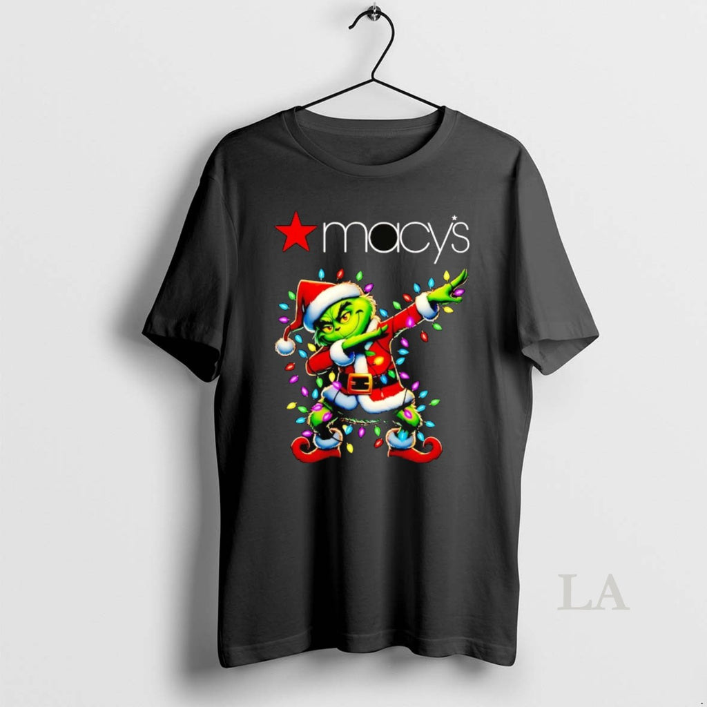Original Santa Grinch Dabbing Macys Christmas Light Shirt Hoodie Sweatshirt | PurePodTees.com