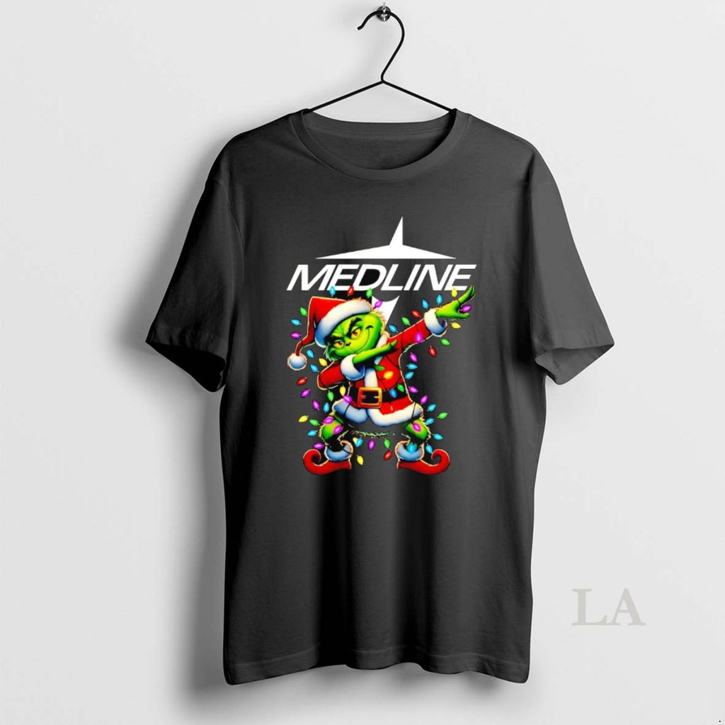 Original Santa Grinch Dabbing Medline Christmas Light Shirt Hoodie Sweatshirt | PurePodTees.com