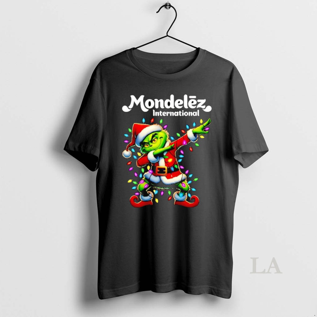 Original Santa Grinch Dabbing Mondelez International Christmas Light Shirt Hoodie Sweatshirt | PurePodTees.com