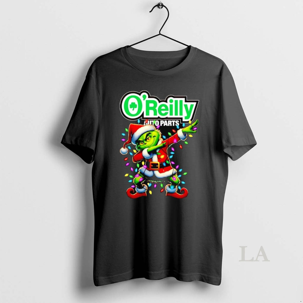 Original Santa Grinch Dabbing Oreilly Auto Parts Christmas Light Shirt Hoodie Sweatshirt | PurePodTees.com