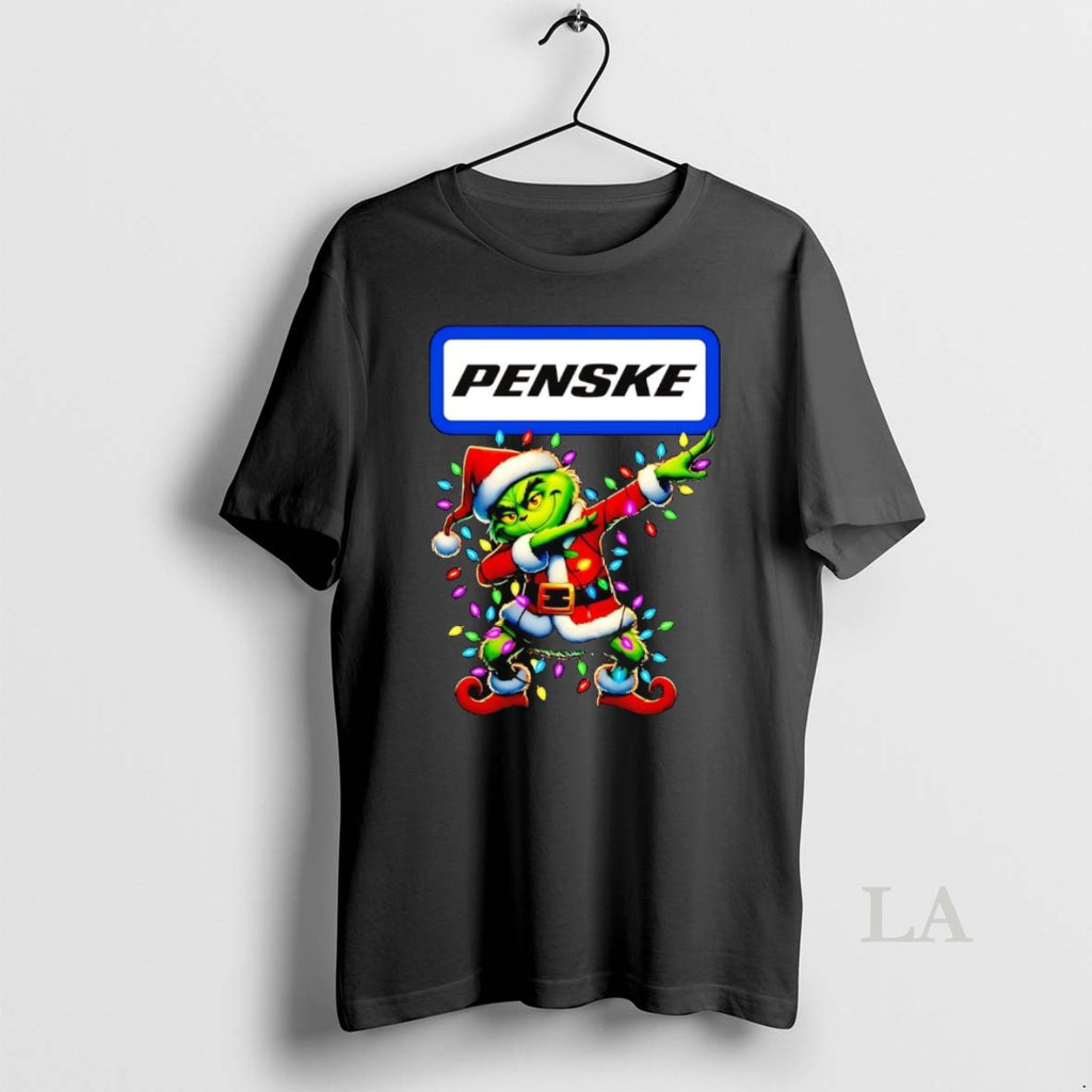 Original Santa Grinch Dabbing Penske Christmas Light Shirt Hoodie Sweatshirt | PurePodTees.com