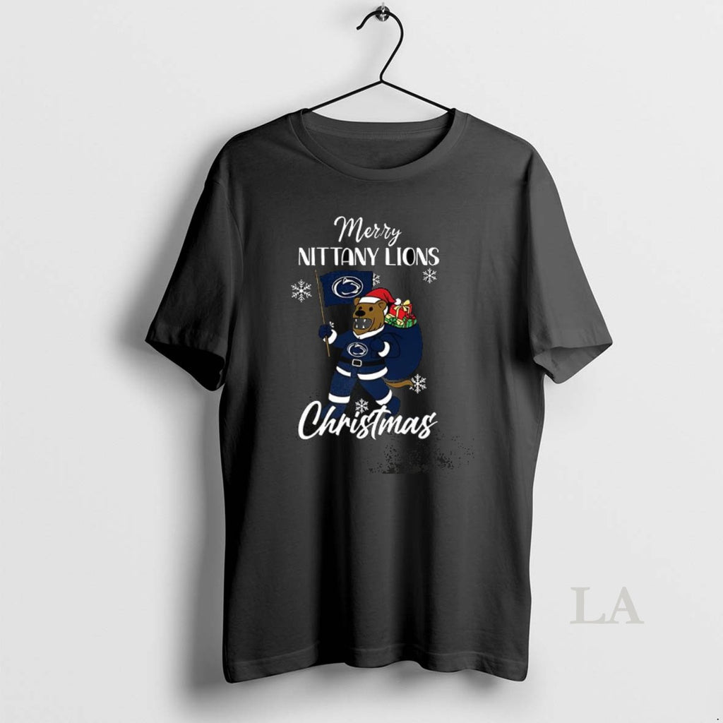 Original Santa Merry Penn State Nittany Lions Mascot Merry Christmas 2025 Shirt Hoodie Sweatshirt | PurePodTees.com