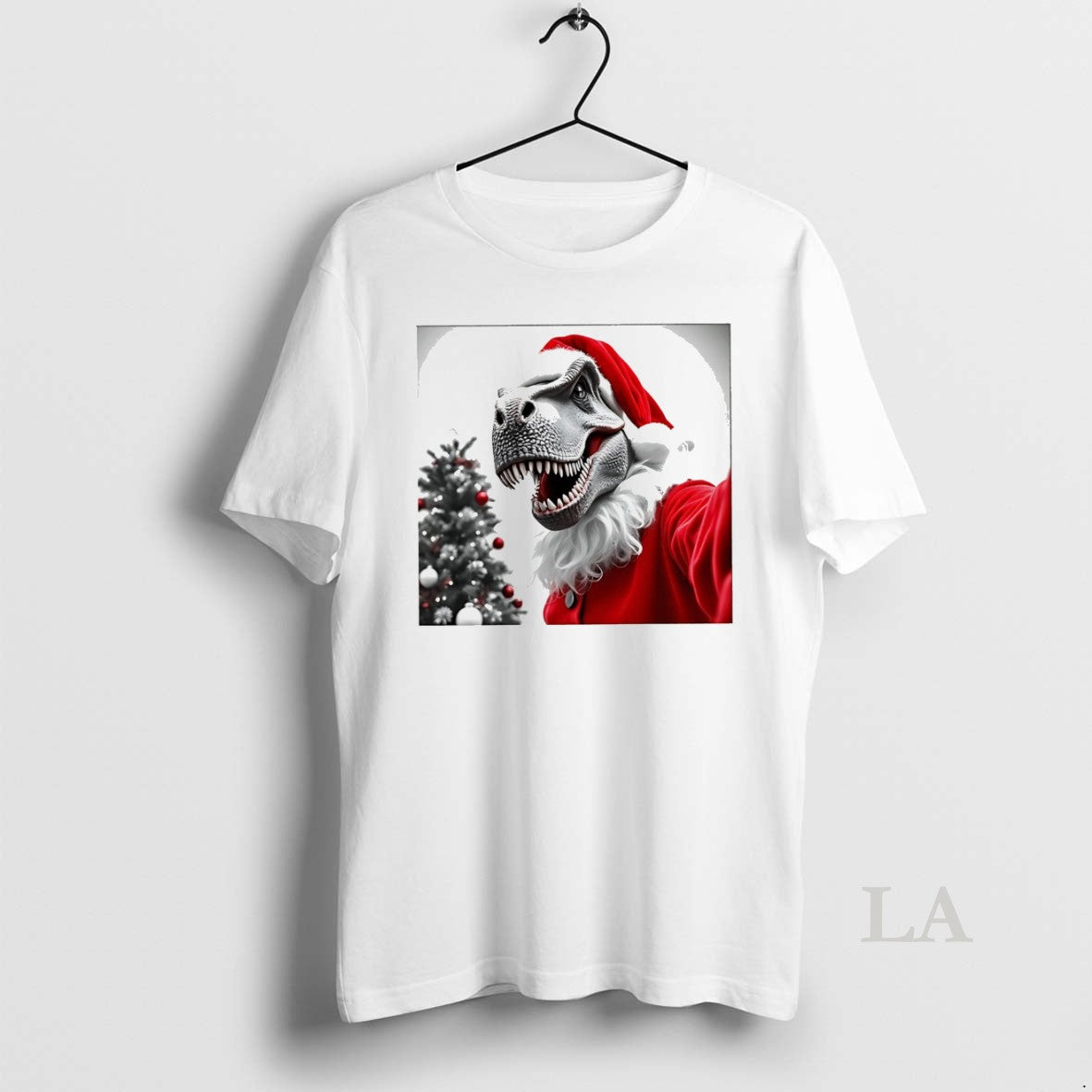 Original Santa T Rex Selfie Dinosaur Christmas White Shirt Hoodie Sweatshirt | PurePodTees.com