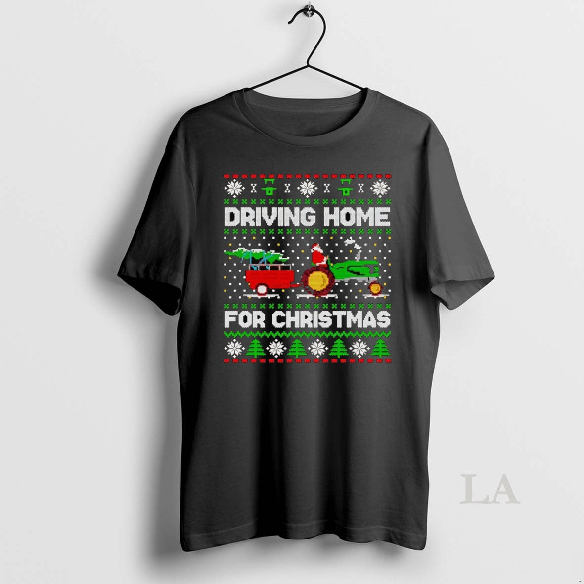 Original Santa Tractor Driving Home For Christmas Shirt Hoodie Sweatshirt | PurePodTees.com