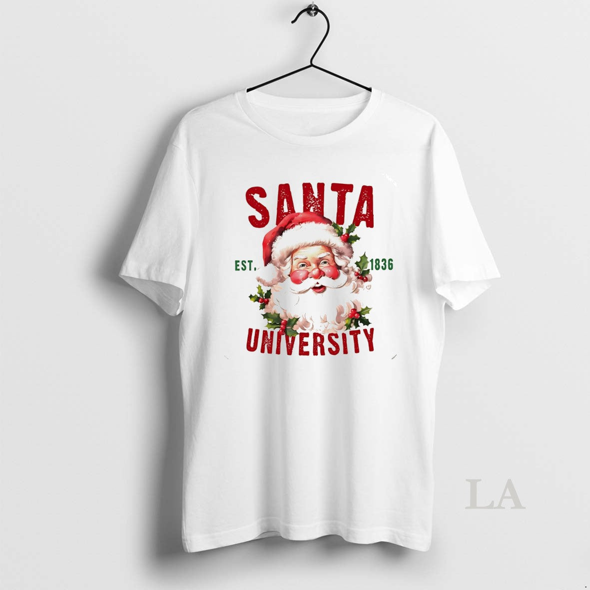 Original Santa University Est 1836 Christmas College White Shirt Hoodie Sweatshirt | PurePodTees.com