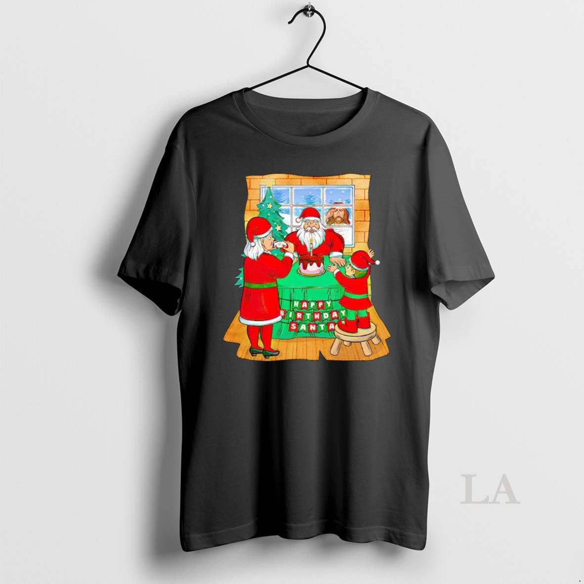 Original Santas Family Have Dinner Jesus Out Of House Christmas Shirt Hoodie Sweatshirt | PurePodTees.com