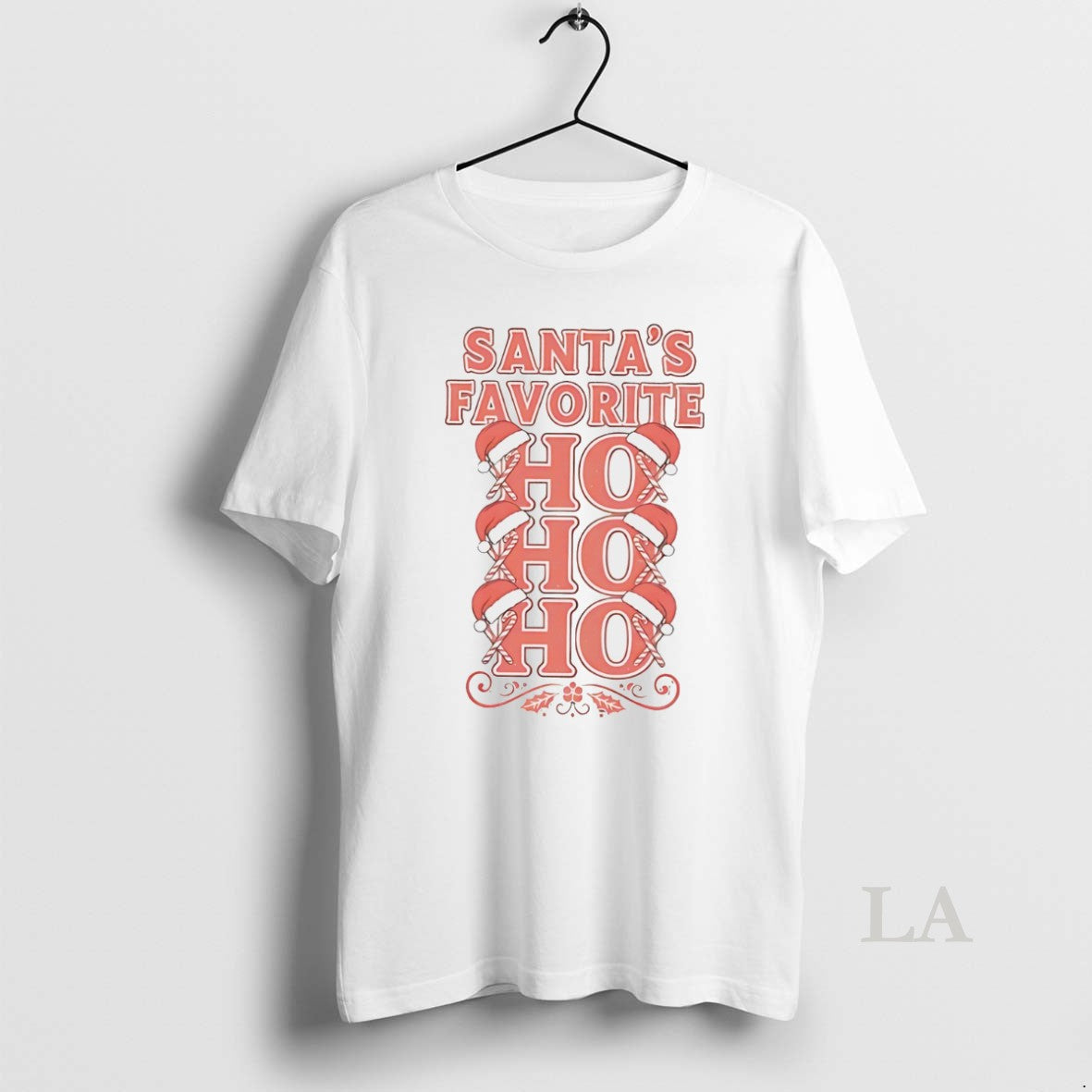 Original Santas Favorite Ho Ho Ho Candy Cane Christmas White Shirt Hoodie Sweatshirt | PurePodTees.com