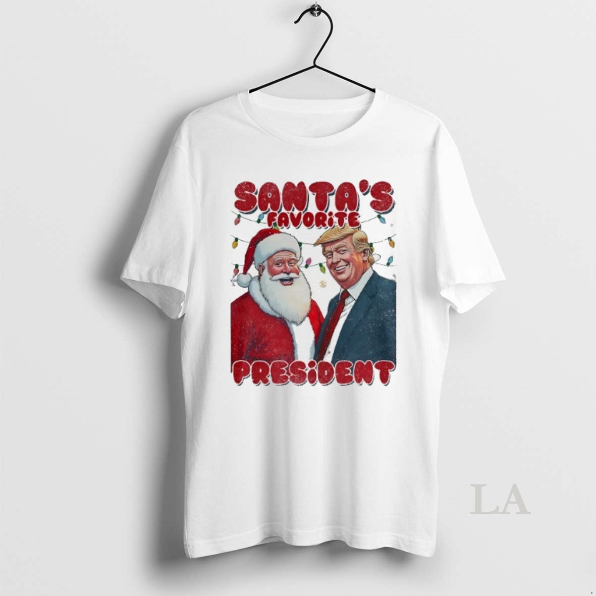 Original Santas Favorite President Donald Trump Christmas Lights Shirt Hoodie Sweatshirt | PurePodTees.com