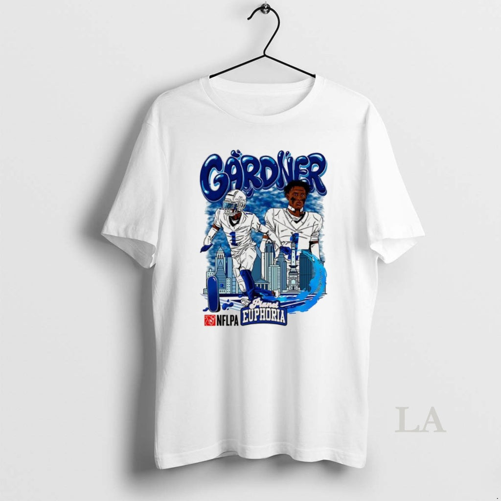 Original Sauce Gardner Indianapolis Colts Football Number 1 Skyline Cartoon Shirt Hoodie Sweatshirt | PurePodTees.com
