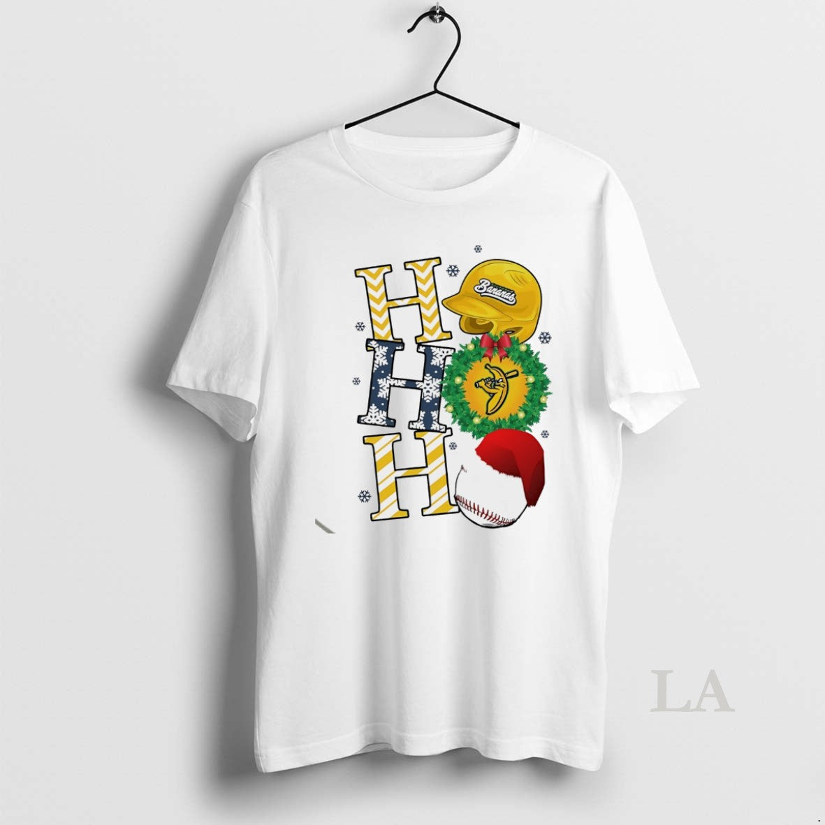 Original Savannah Bananas Ho Ho Ho Holiday Baseball Christmas White Shirt Hoodie Sweatshirt | PurePodTees.com