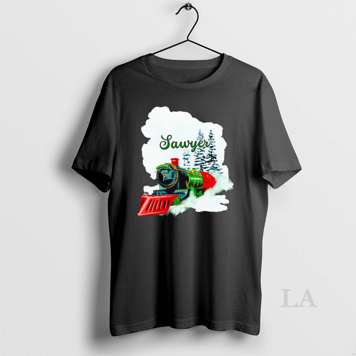 Original Sawyer Watercolor Christmas Train Shirt Hoodie Sweatshirt | PurePodTees.com