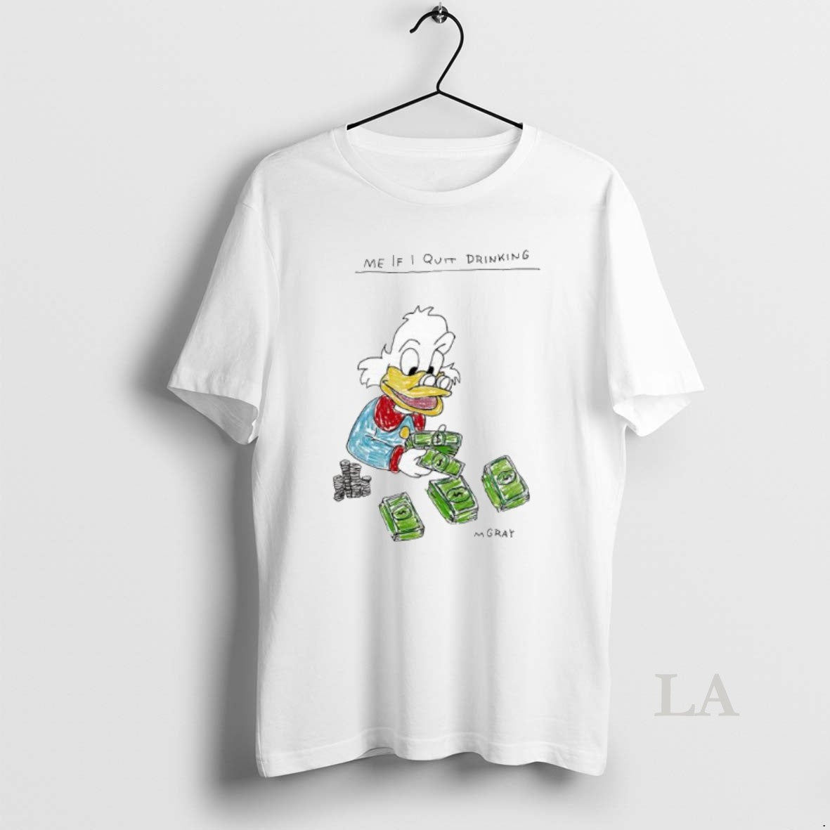 Original Scrooge Mcduck Me If I Quit Drinking Shirt Hoodie Sweatshirt | PurePodTees.com