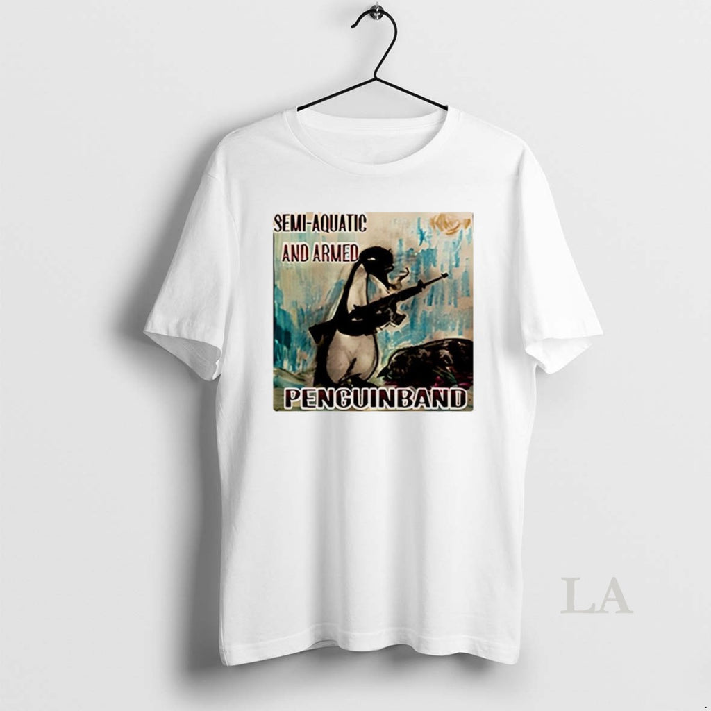 Original Semi Aquatic And Armed Penguin Band Music Lover Shirt Hoodie Sweatshirt | PurePodTees.com