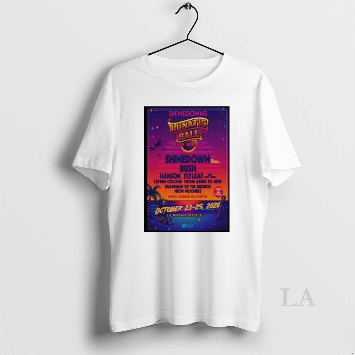Original Shinedown Lunatic Ball Miramar Beach Fl Concert 2026 Shirt Hoodie Sweatshirt | PurePodTees.com