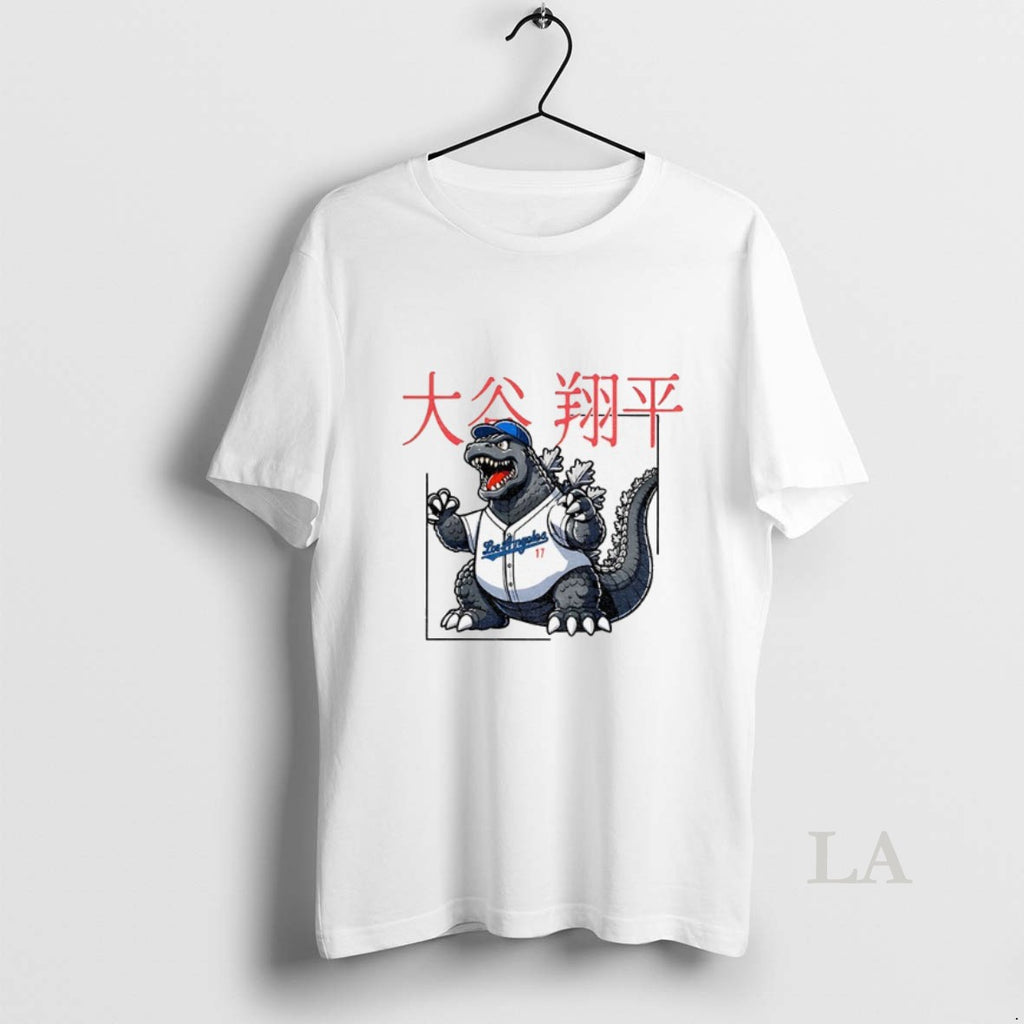 Original Shohei Ohtani Godzilla 17 Los Angeles Dodgers Shirt Hoodie Sweatshirt | PurePodTees.com