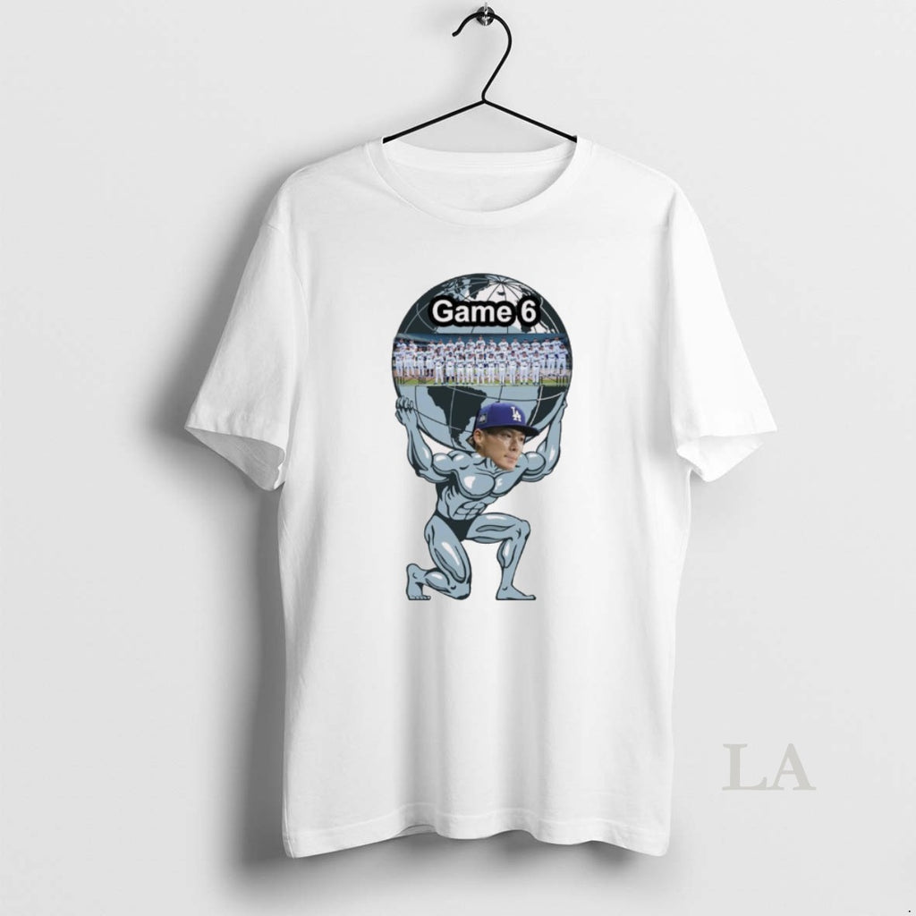 Original Shohei Ohtani Los Angeles Dodgers Mlb Figure Atlas Game 6 Meme Shirt Hoodie Sweatshirt | PurePodTees.com