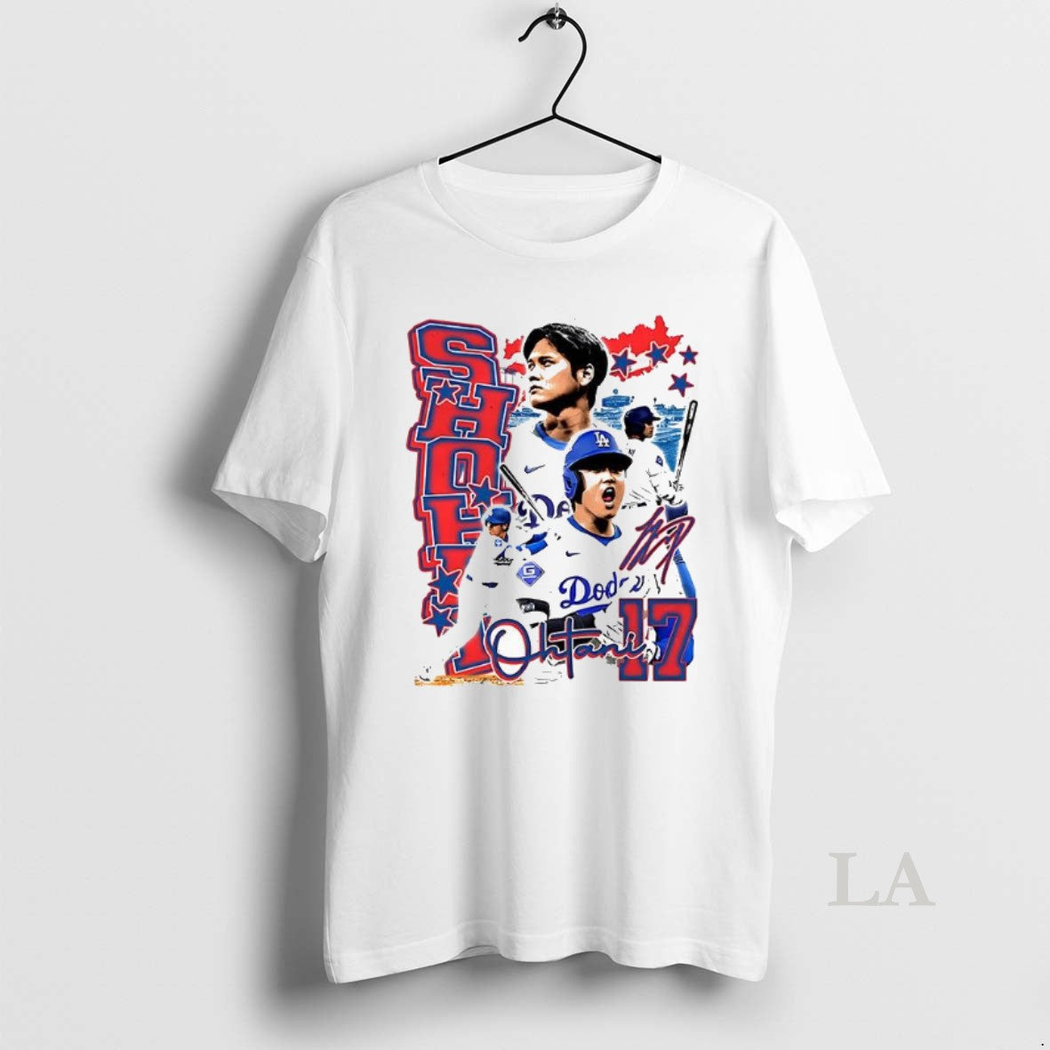 Original Shohei Ohtani Los Angeles Dodgers Graphic Signature Two Sided Mugs And Shirt Hoodie Sweatshirt | PurePodTees.com