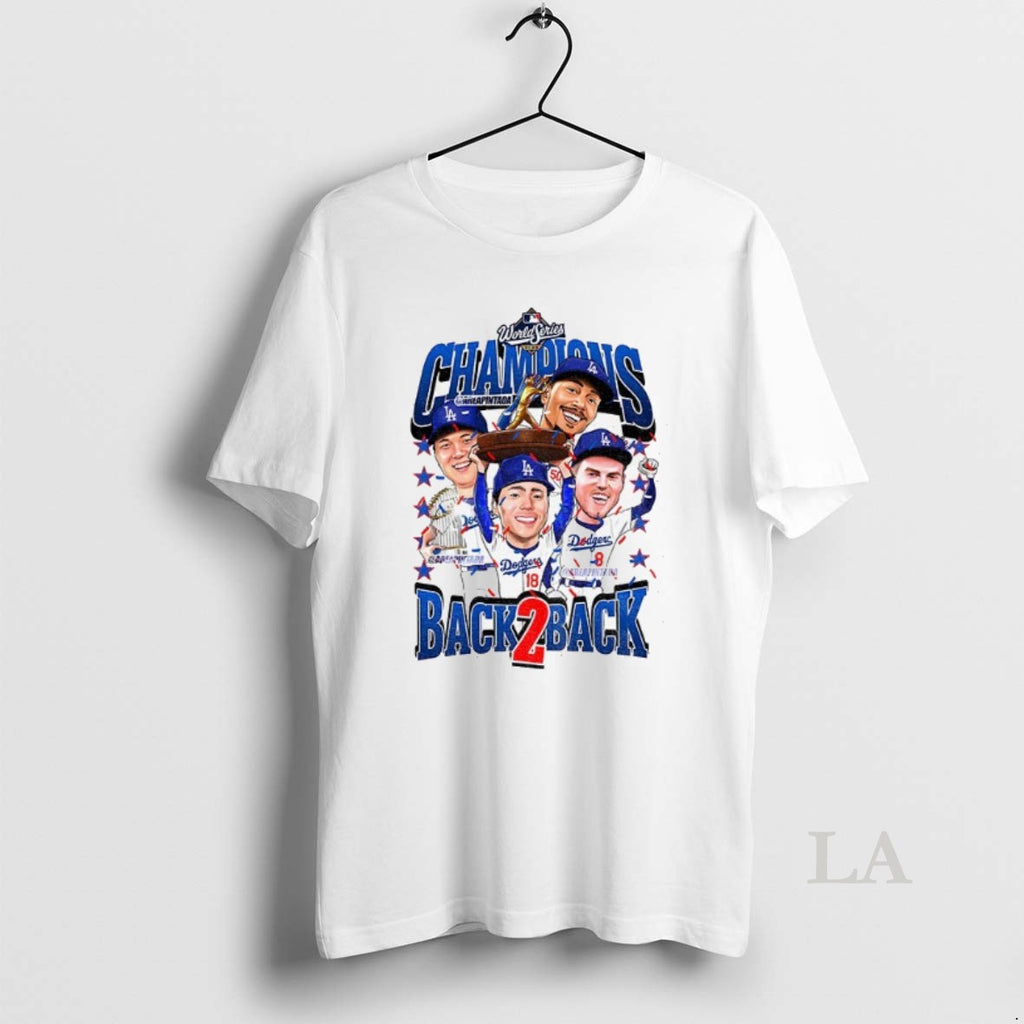 Original Shohei Ohtani Big Four Los Angeles Dodgers World Series Champions Back To Back Cartoon Shirt Hoodie Sweatshirt