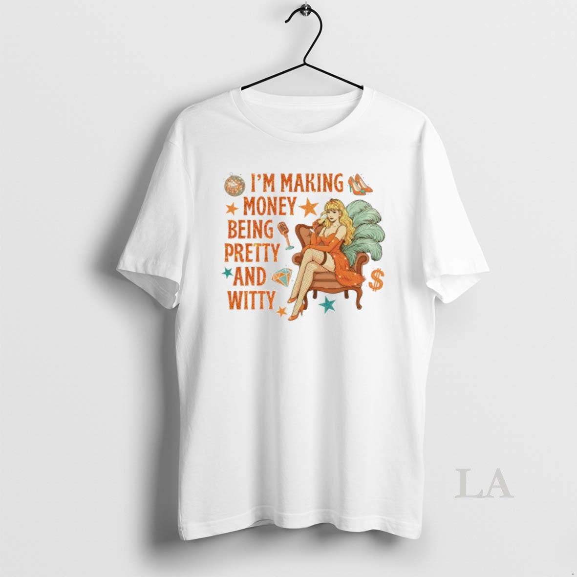 Original Showgirl Era Swiftie Im Making Money Being Pretty And Witty Shirt Hoodie Sweatshirt | PurePodTees.com