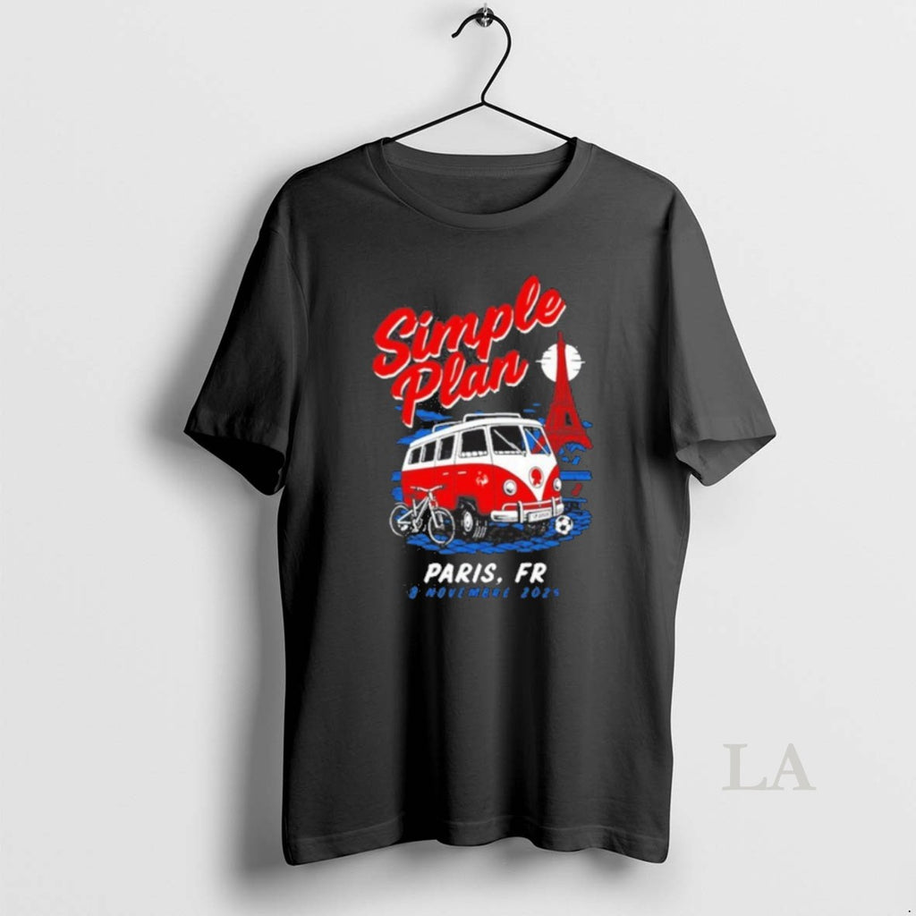 Original Simple Plan Paris La Defense Arena Tour 2025 Graphic Shirt Hoodie Sweatshirt | PurePodTees.com