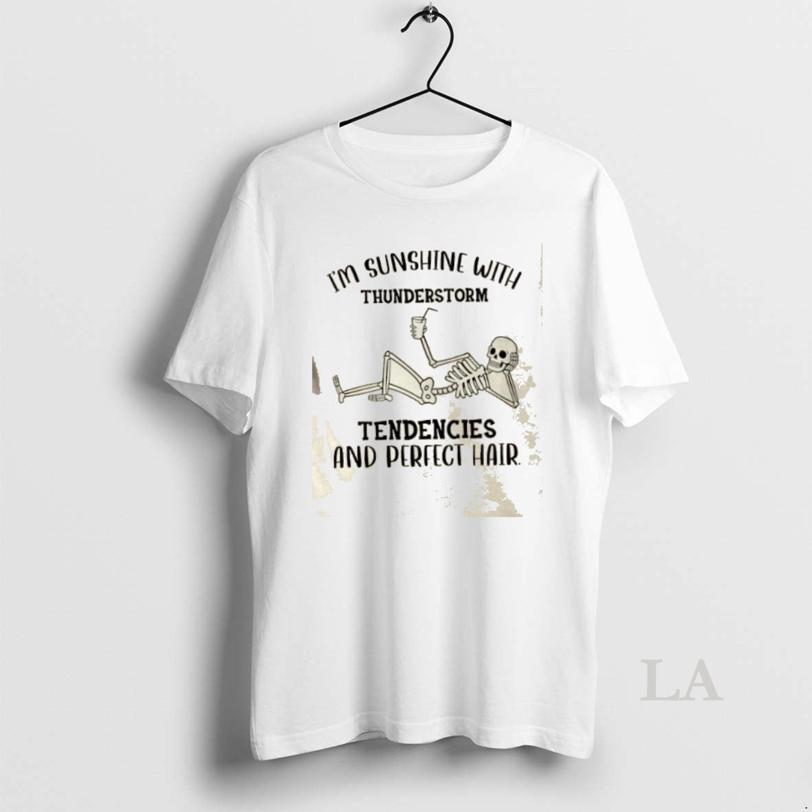 Original Skeleton Im Sunshine With Thunderstorm Tendencies And Perfect Hair Shirt Hoodie Sweatshirt | PurePodTees.com