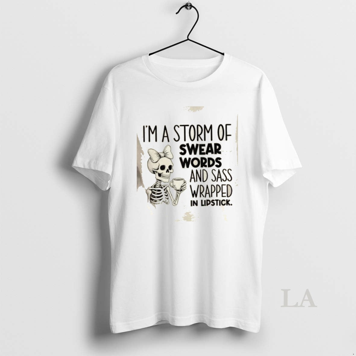 Original Skeleton Girl Im A Storm Of Swear Words And Sass Wrapped In Lipstick Shirt Hoodie Sweatshirt | PurePodTees.com