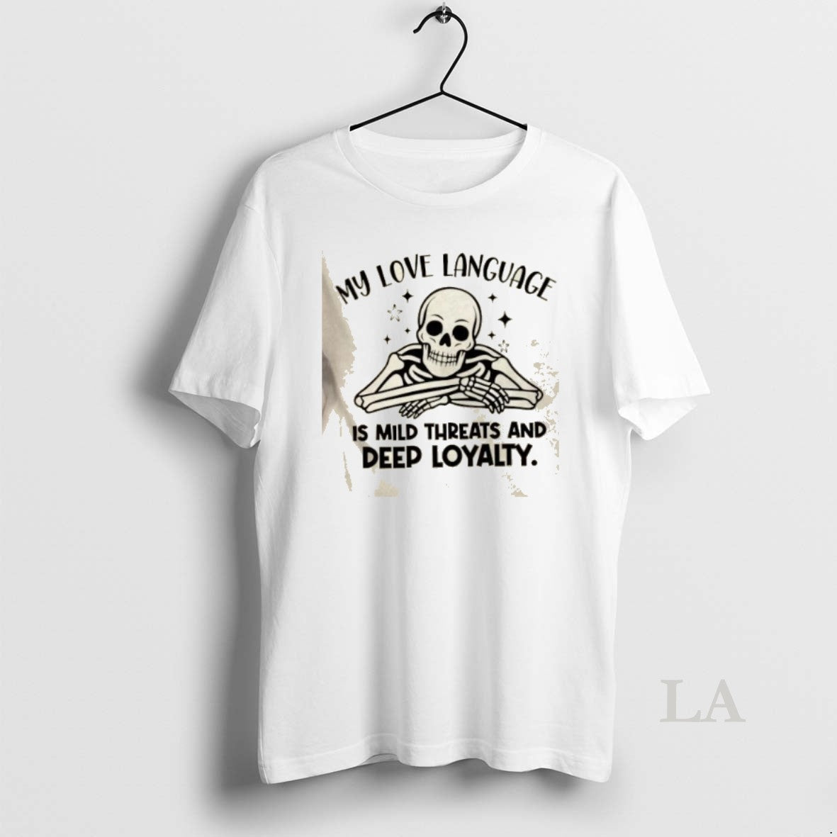 Original Skeleton My Love Language Is Mild Threats And Deep Loyalty Shirt Hoodie Sweatshirt | PurePodTees.com