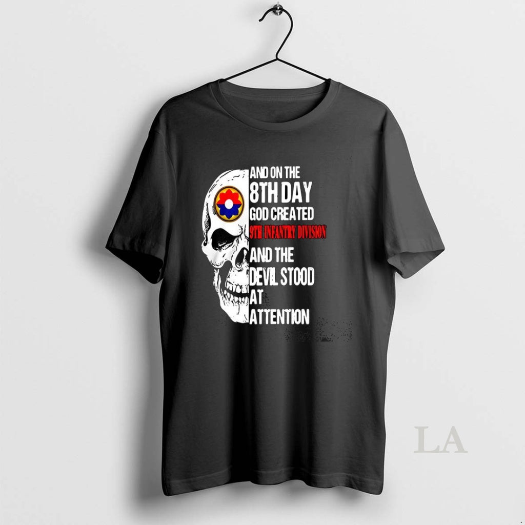 Original Skull And On The 8th Day God Created 9th Infantry Division And The Devil Shirt Hoodie Sweatshirt | PurePodTees.com