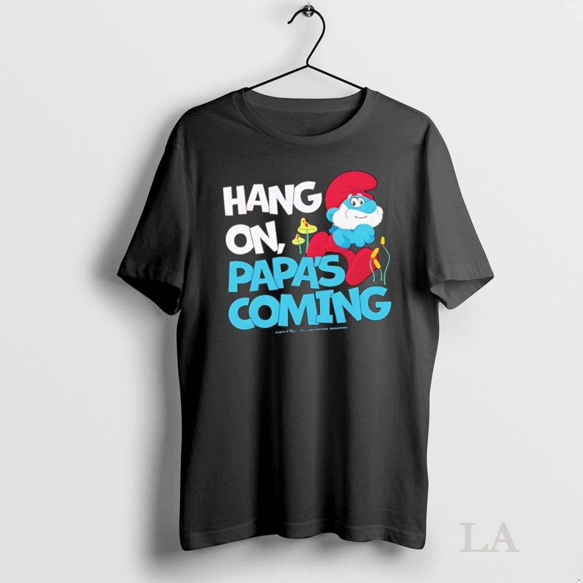 Original Smurfs Hang On Papas Coming Graphic Shirt Hoodie Sweatshirt | PurePodTees.com