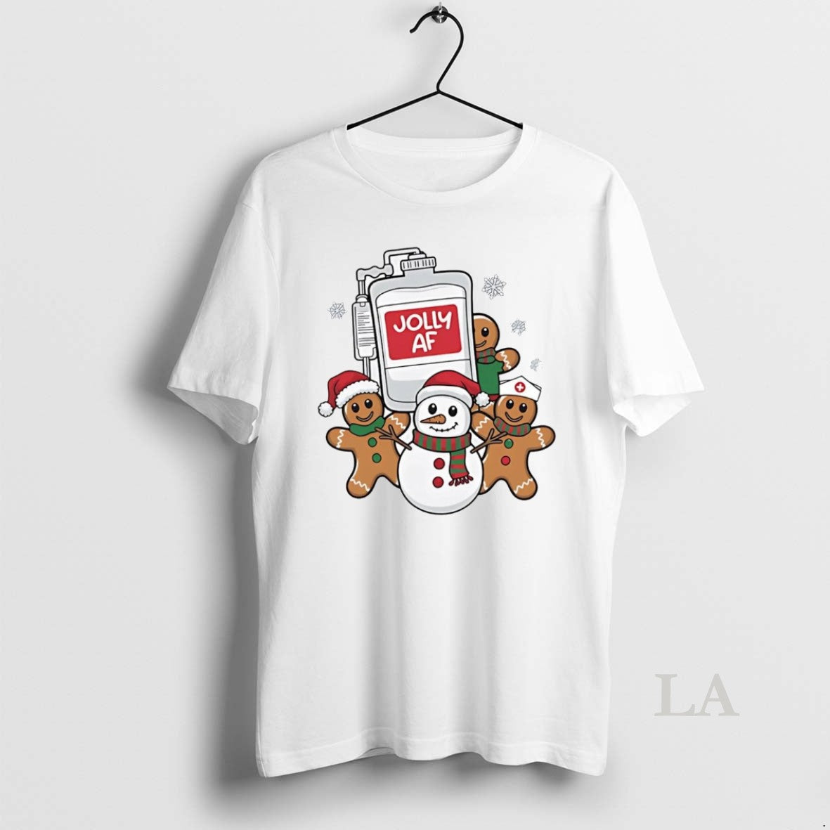 Original Snowman Gingerbreads Jolly Af Christmas Shirt Hoodie Sweatshirt | PurePodTees.com