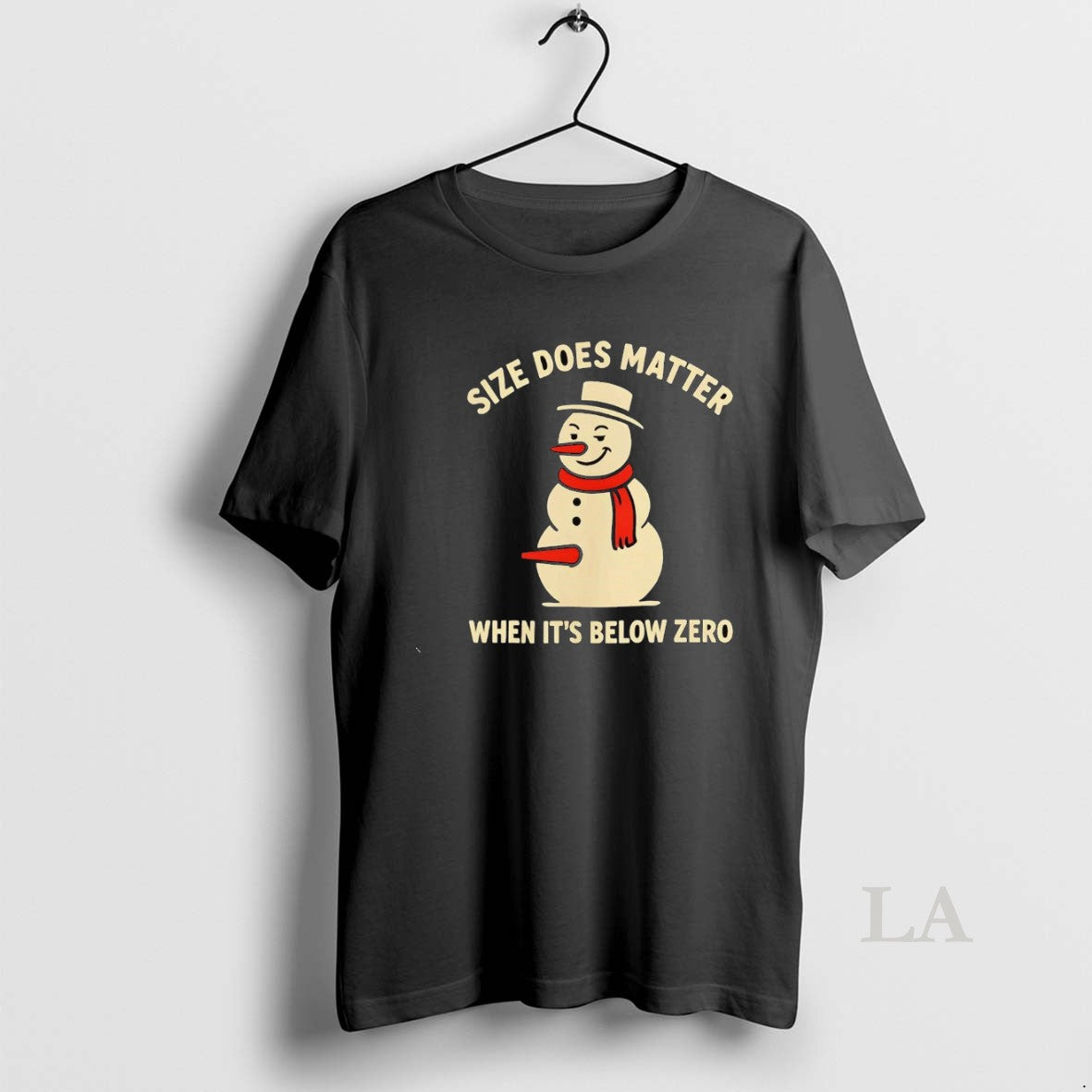 Original Snowman Size Does Matter When Its Below Zero Christmas Shirt Hoodie Sweatshirt | PurePodTees.com
