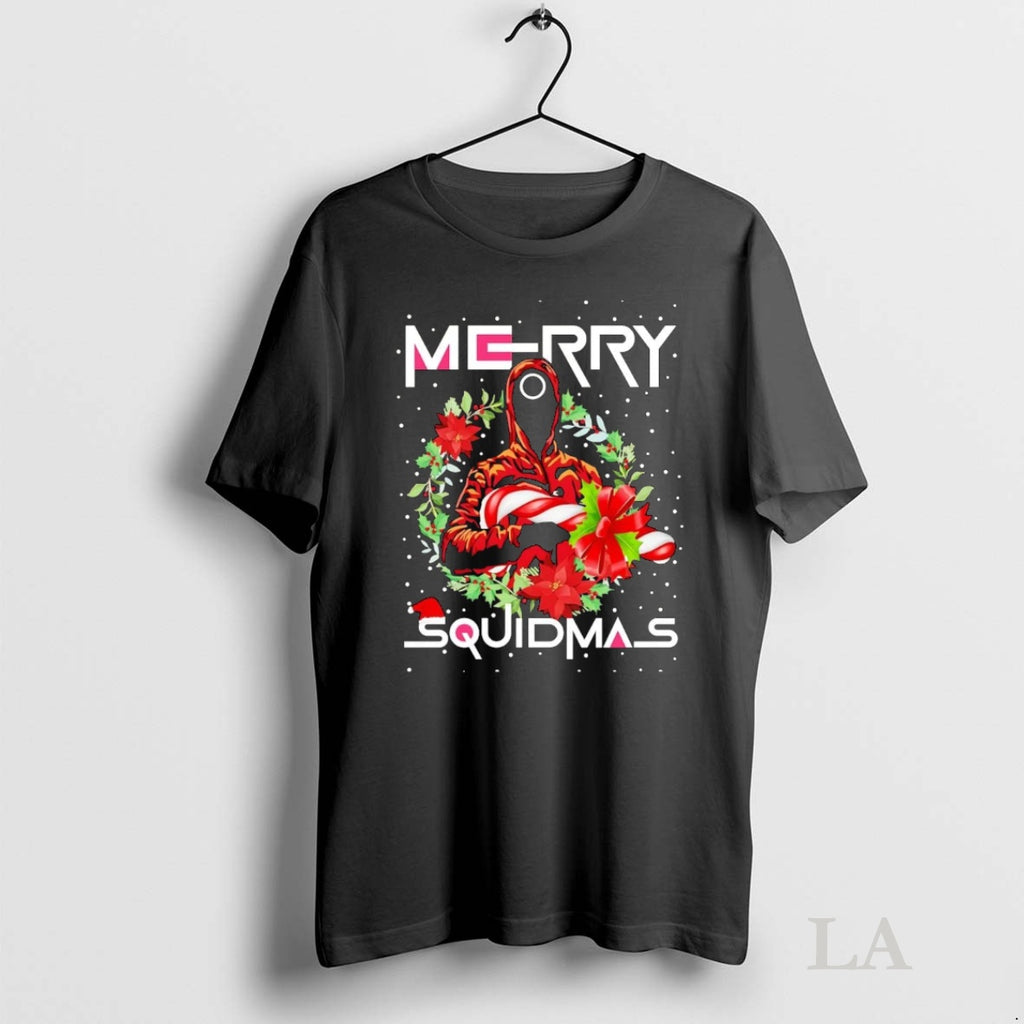 Original Squid Games Merry Squidmas Candy Cane Christmas Shirt Hoodie Sweatshirt | PurePodTees.com