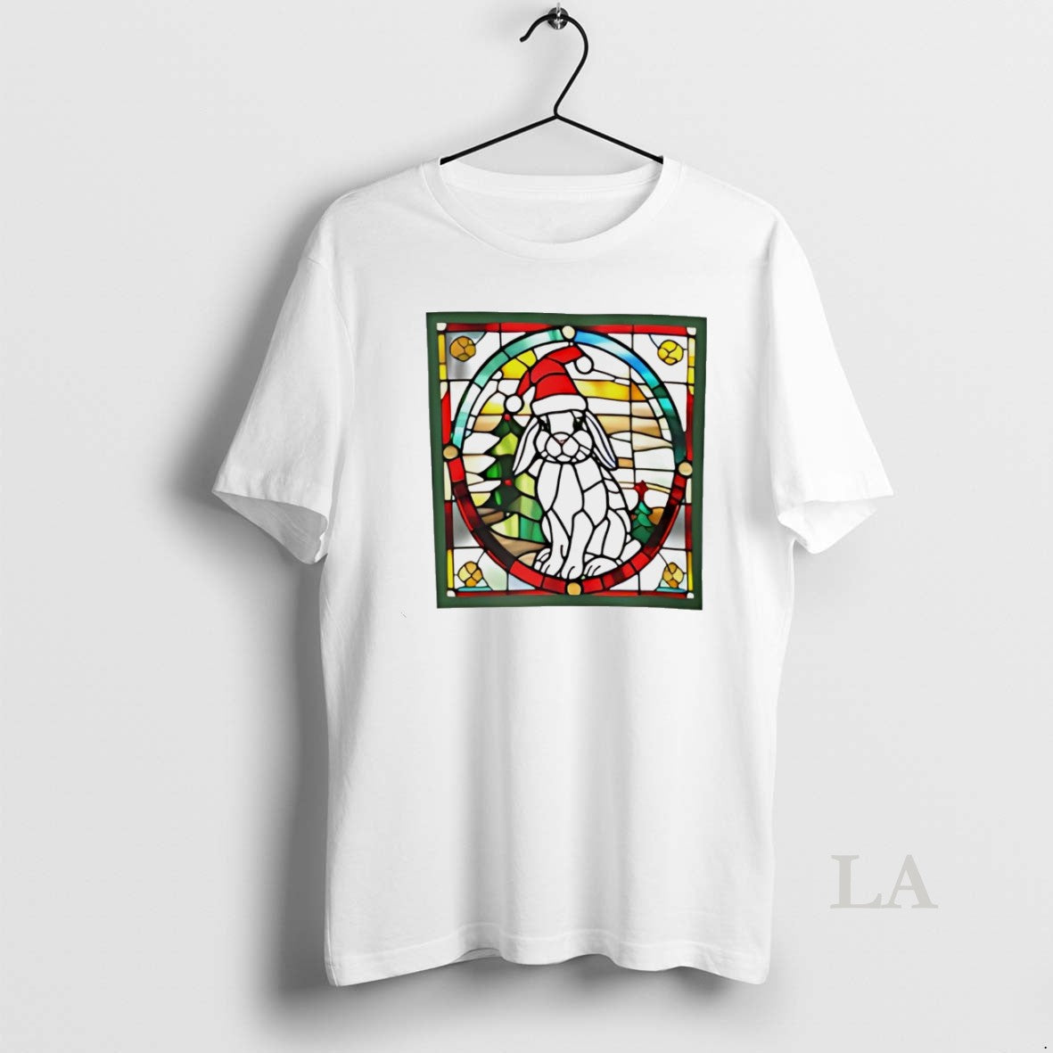 Original Stained Glass Hohoho 2 Christmas White Shirt Hoodie Sweatshirt | PurePodTees.com