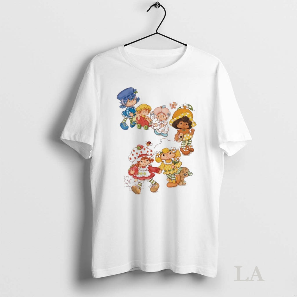 Original Strawberry Shortcake Group Boyfriend Fit Girls Shirt Hoodie Sweatshirt | PurePodTees.com