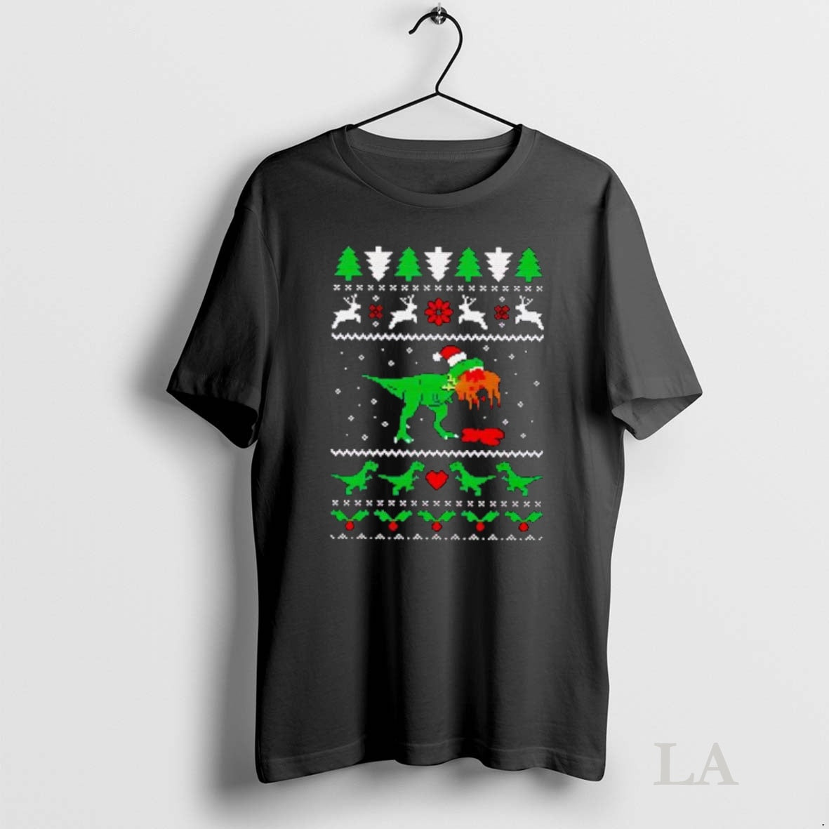 Original T Rex Eating Reindeer Jurassic Christmas Shirt Hoodie Sweatshirt | PurePodTees.com