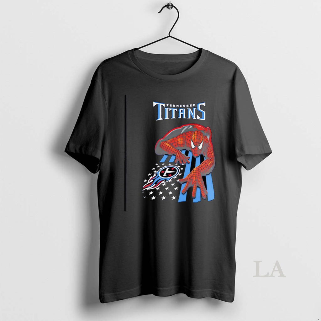 Original Tennessee Titans Spiderman America Flag Shirt Hoodie Sweatshirt | PurePodTees.com
