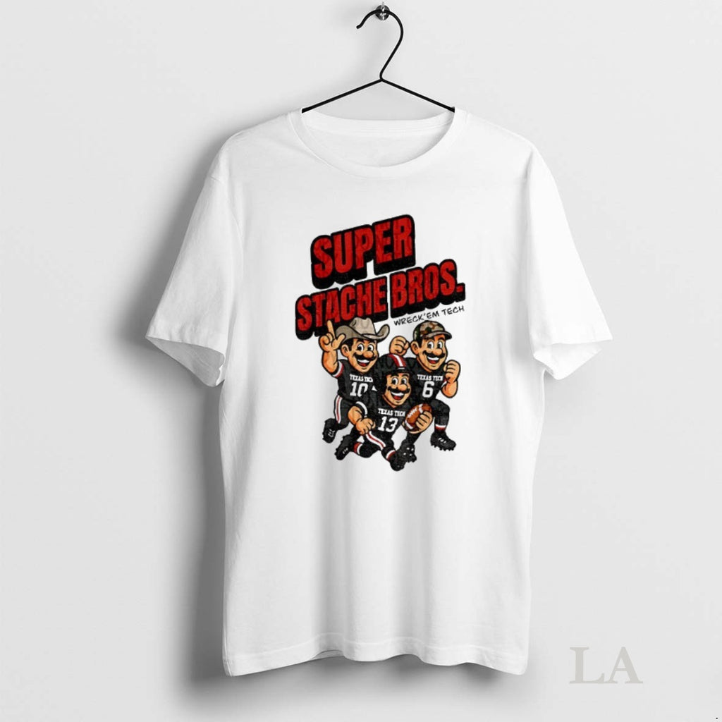 Original Texas Tech Red Raiders Football Super Stache Bros Cartoon Game Day Shirt Hoodie Sweatshirt | PurePodTees.com