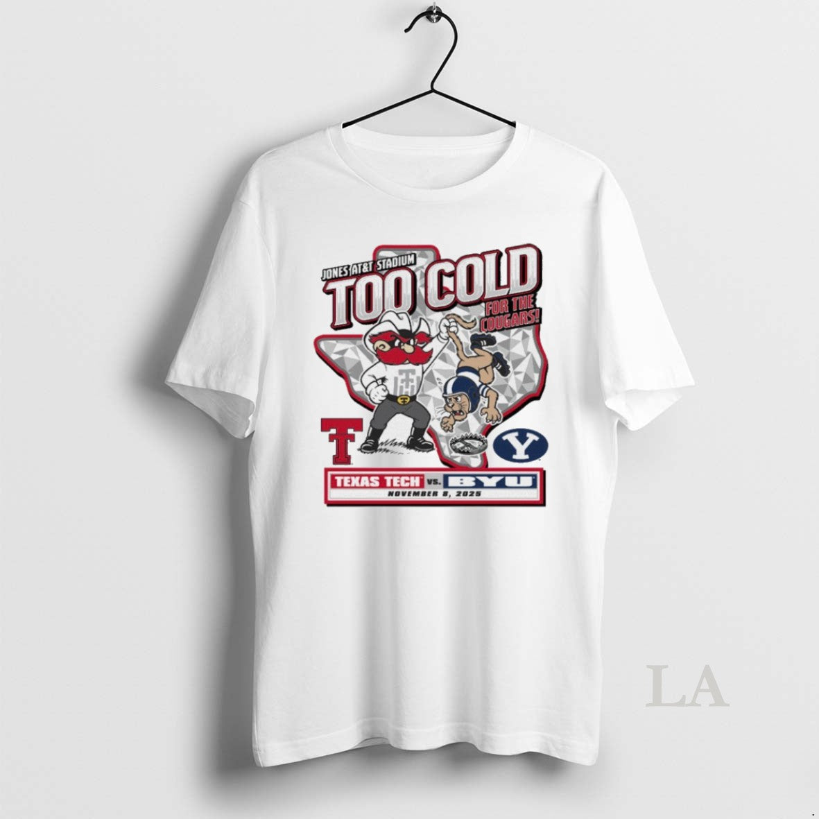 Original Texas Tech Red Raiders Vs Byu Cougars Jones Att To Cold For The Cougars Shirt Hoodie Sweatshirt | PurePodTees.com