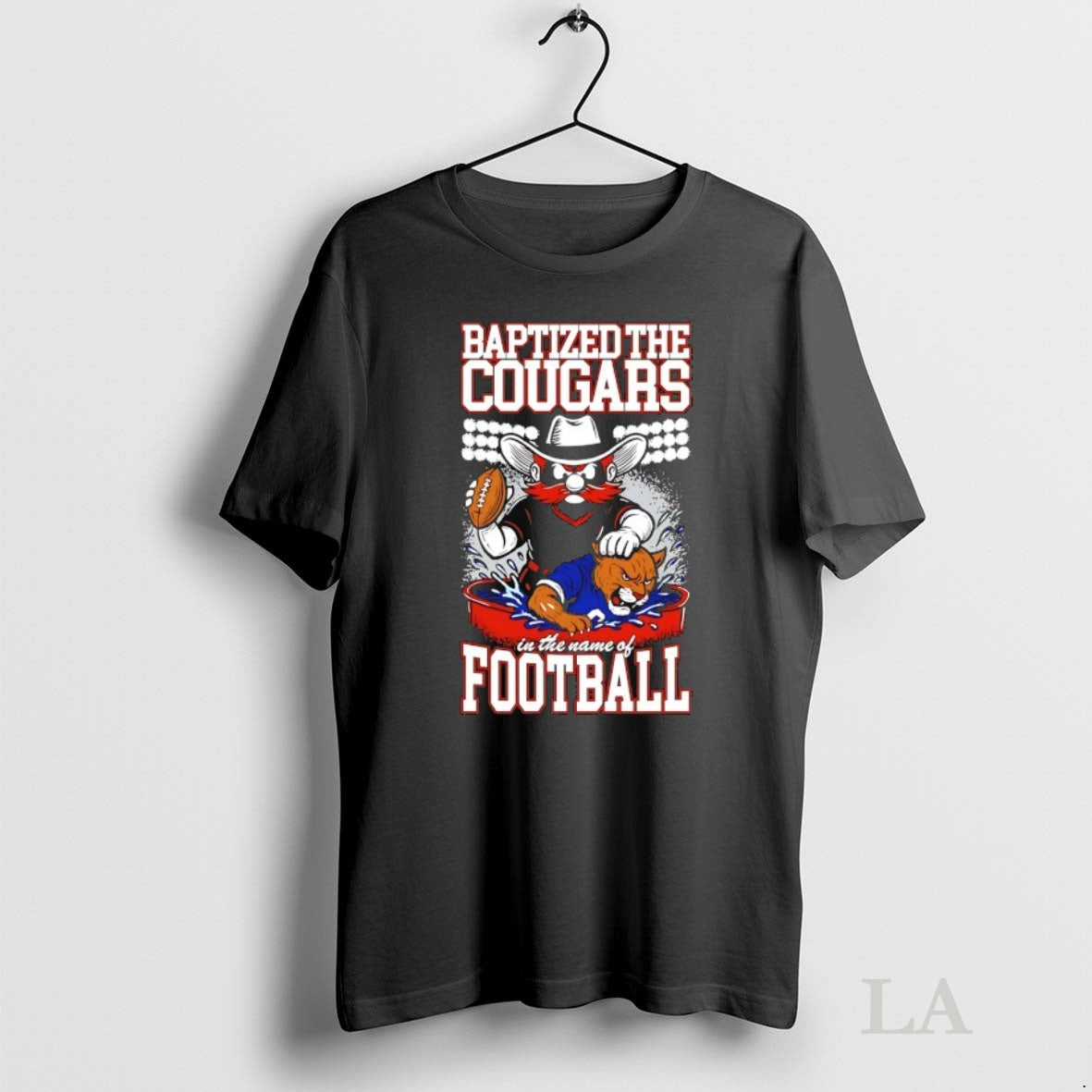 Original Texas Tech Red Raiders Vs Byu Cougars Baptized The Cougars In The Name Of Shirt Hoodie Sweatshirt | PurePodTees.com