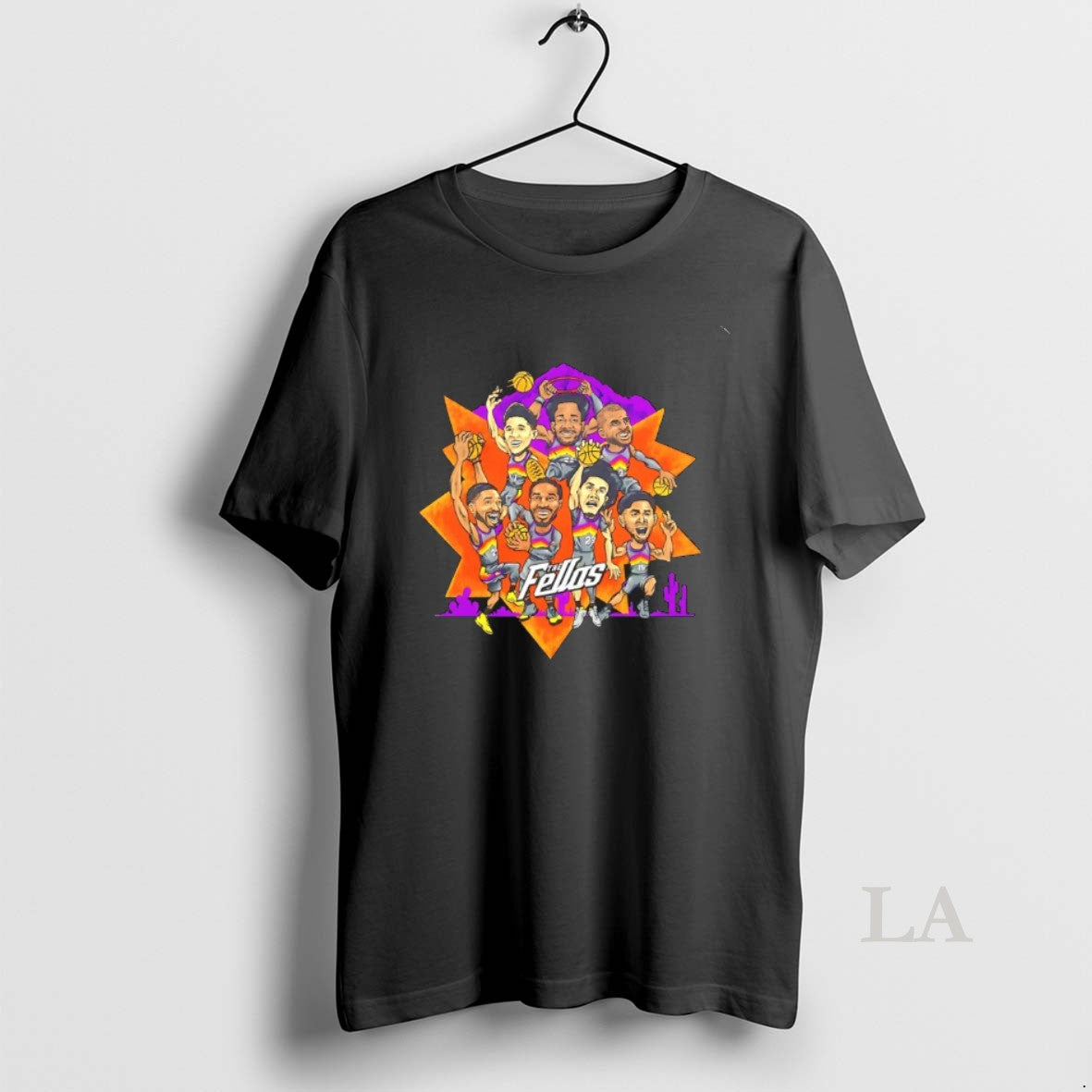 Original The Fellas De Doo Throwback Phoenix Suns Basketball Caricature Shirt Hoodie Sweatshirt | PurePodTees.com