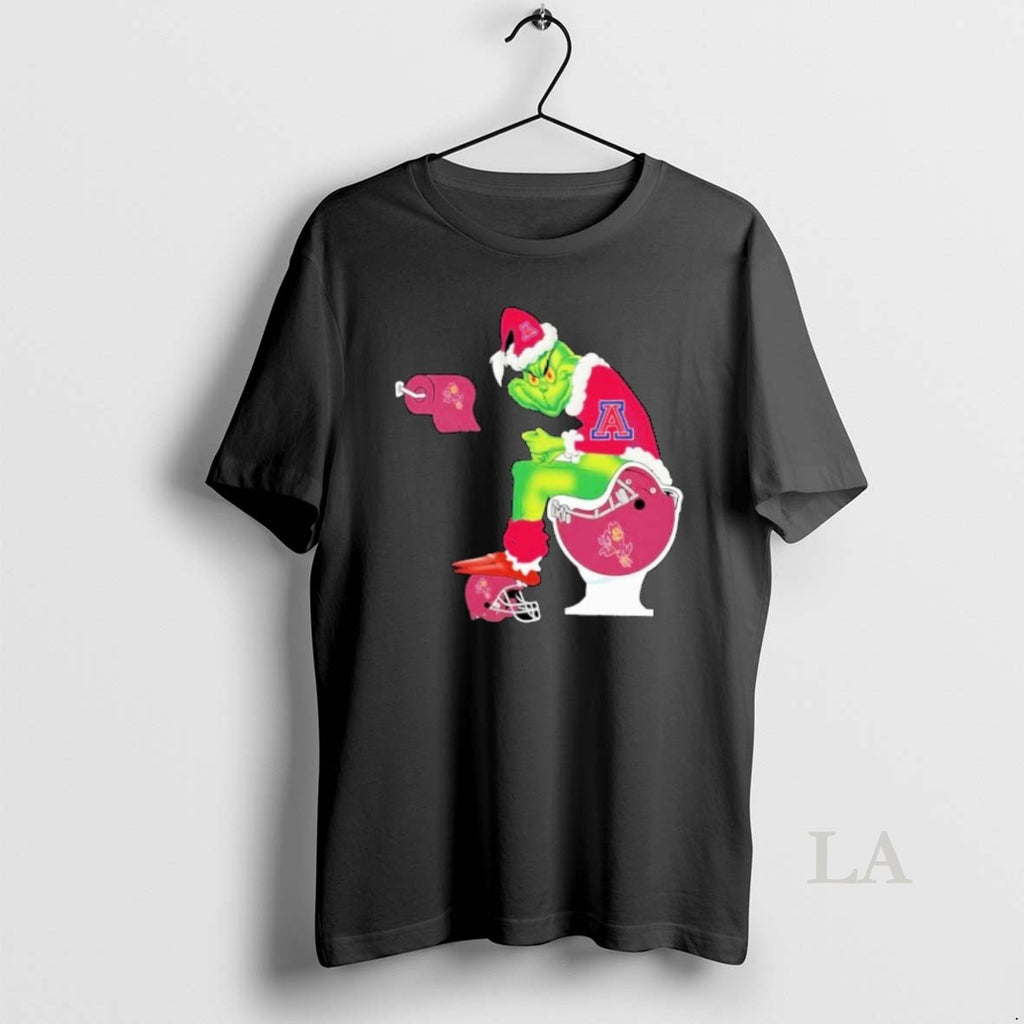 Original The Grinch Arizona Wildcats Sitting On Toilet Arizona State Sun Devils Holiday Christmas