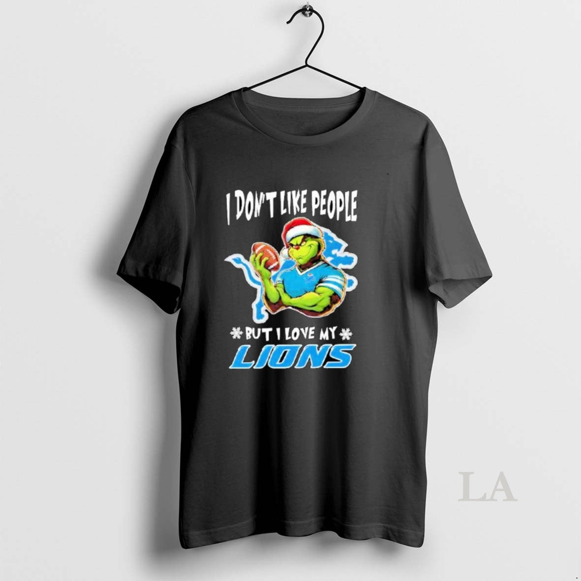 Original The Grinch I Dont Like People_e2_80_a6 But I Love My Detroit Lions Christmas Shirt Hoodie Sweatshirt