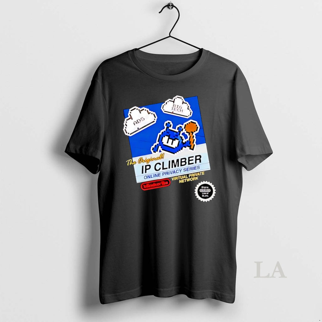 Original The Ip Climber Pixel Ads Big Tech Windscribe Virtual Private Network Shirt Hoodie Sweatshirt | PurePodTees.com