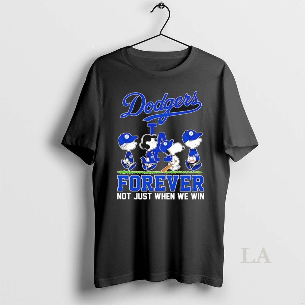 Original The Peanuts Abbey Road Los Angeles Dodgers Forever Not Just When We Win Shirt Hoodie Sweatshirt | PurePodTees.com