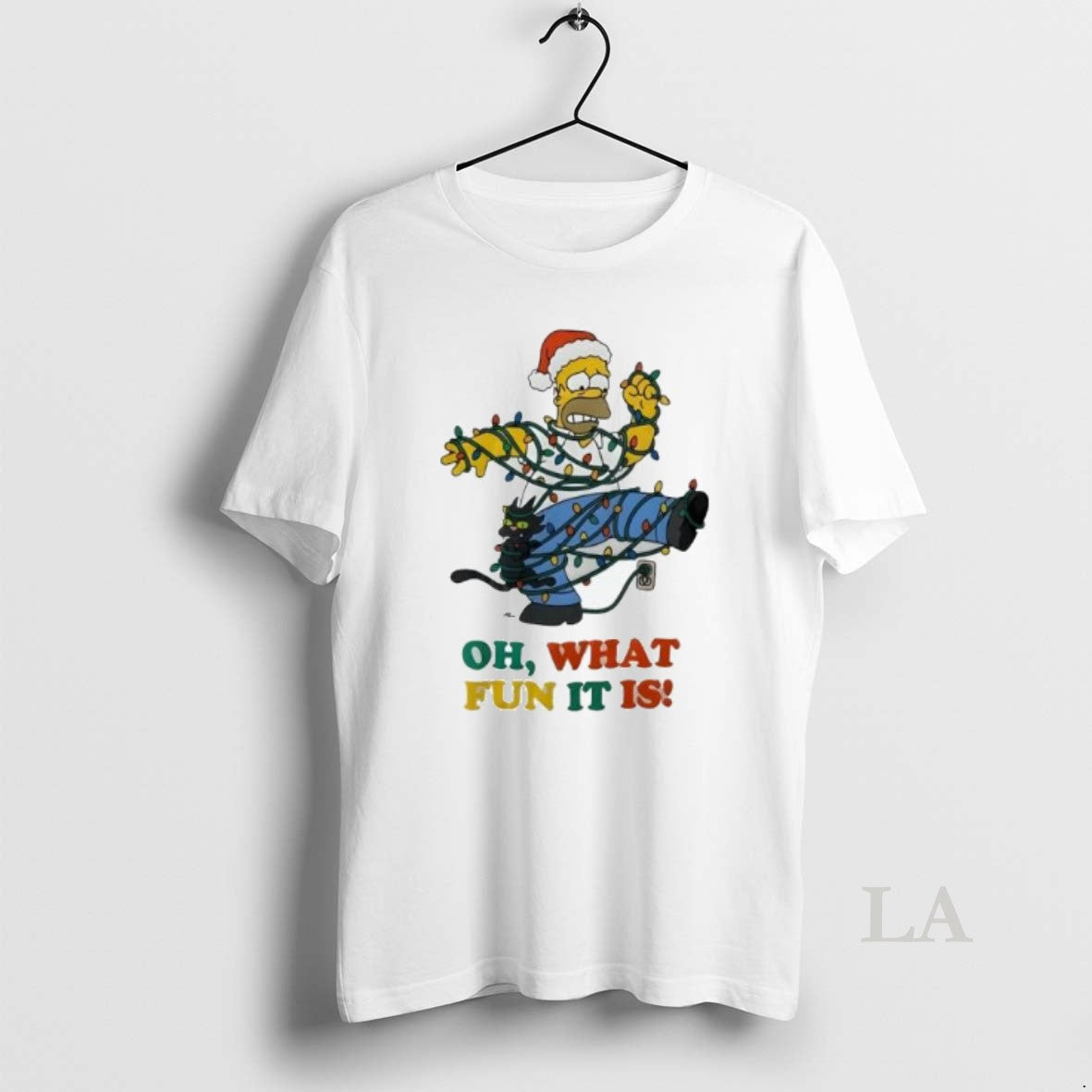 Original The Simpsons Lights Christmas Oh What Fun It Is Shirt Hoodie Sweatshirt | PurePodTees.com