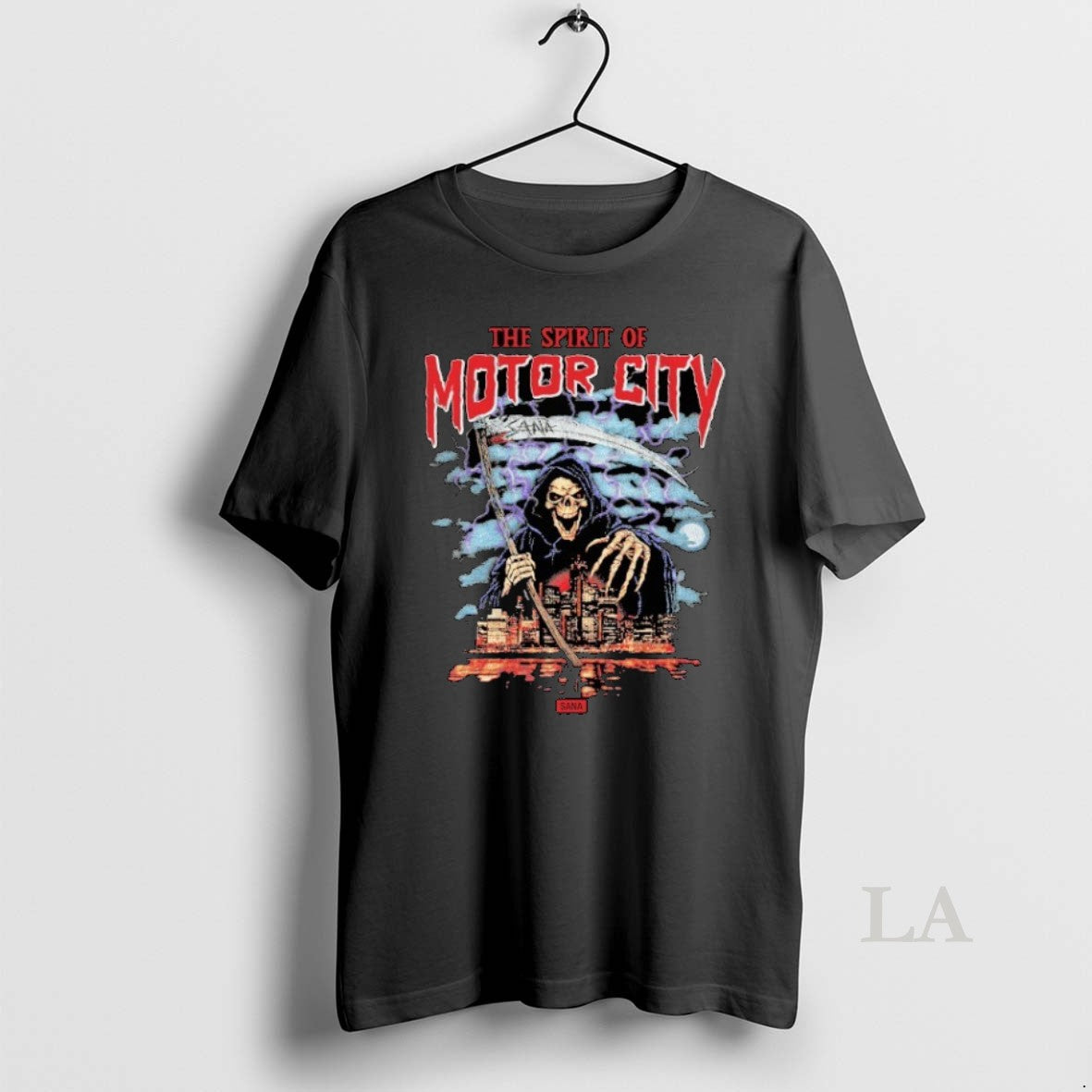 Original The Spirit Of Motor City Sana Grim Reaper Halloween Shirt Hoodie Sweatshirt | PurePodTees.com