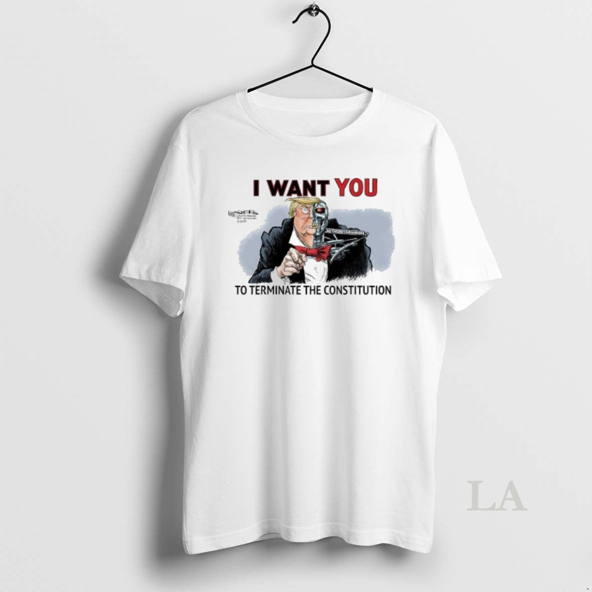 Original The Trumpinator I Want You To Terminate The Constitution Shirt Hoodie Sweatshirt | PurePodTees.com