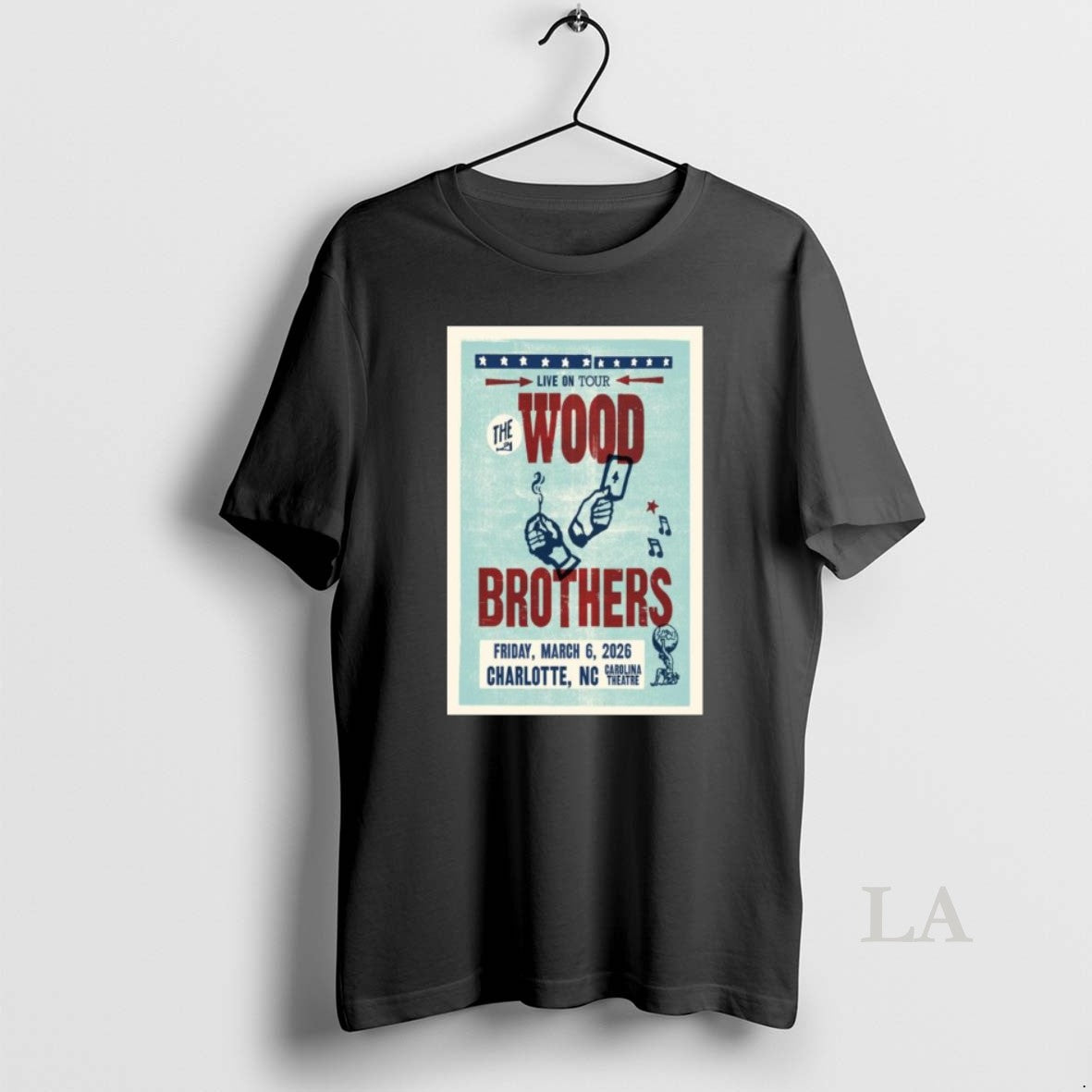 Original The Wood Brothers Charlotte Nc March 6 2026 Concert Long Sleve Shirt Hoodie Sweatshirt | PurePodTees.com